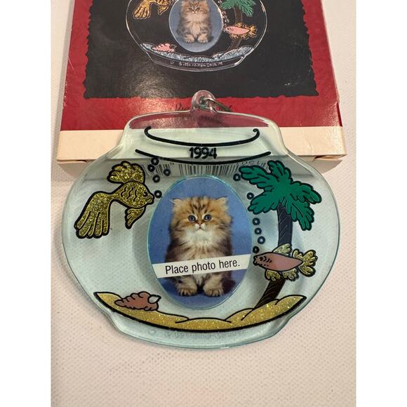 Hallmark Keepsake Ornament Special Cat 1994 Photo Holder Fishbowl - Picture 3 of 4
